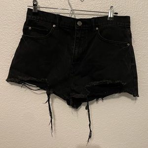 Forever 21 Black Distressed jean Shorts